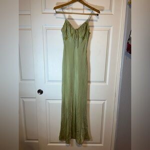 Princess Polly Sage Green Textured Fabric